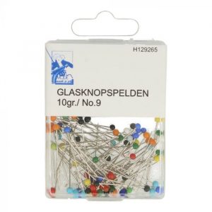 MMJZ Glaskopspelden nr.9 gekleurd 0.63x30mm